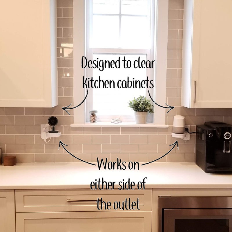 Mount Genie The Easy Outlet Shelf by Mount Genie - Works With All Outlets - 60 Second Install - Hidden Cord Cable Storage - Perfect Google Home Mount, Nest Wifi Mount, for Cameras, Voice Assistants, and More - Image 4